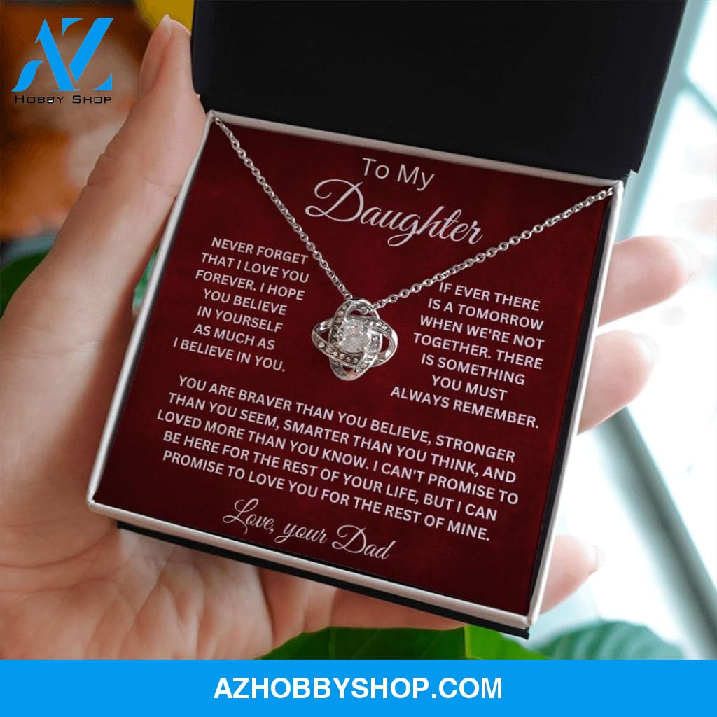 To My Daughter Love Your Dad Love Knot Necklace V6