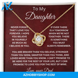 To My Daughter Love Your Dad Love Knot Necklace V6