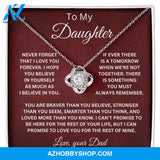 To My Daughter Love Your Dad Love Knot Necklace V6