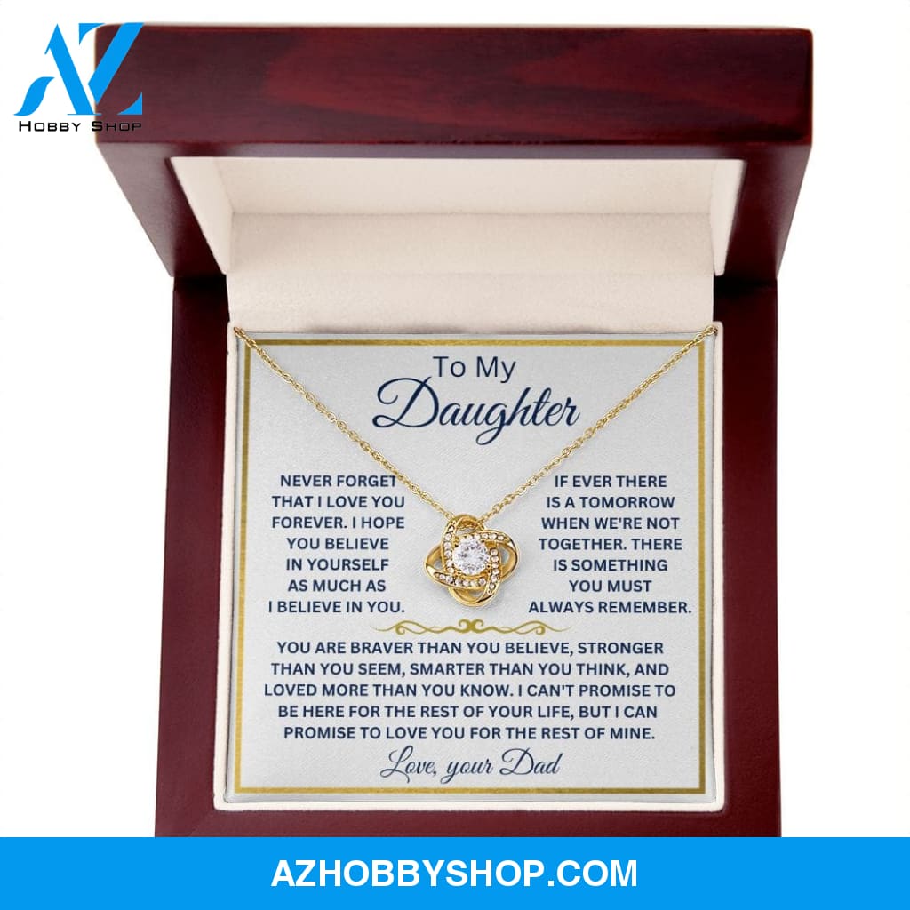 To My Daughter Love Your Dad Love Knot Necklace V8