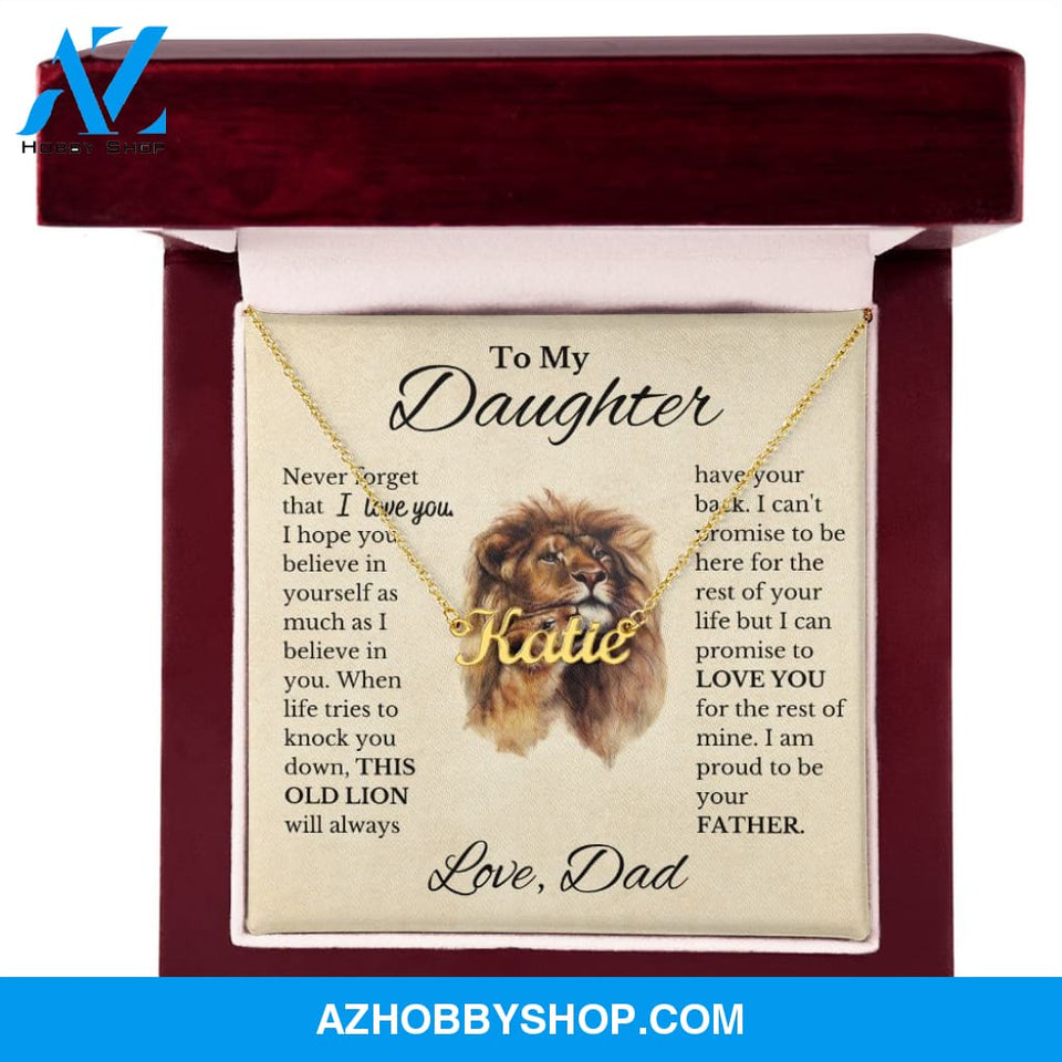 To My Daughter Name Necklace