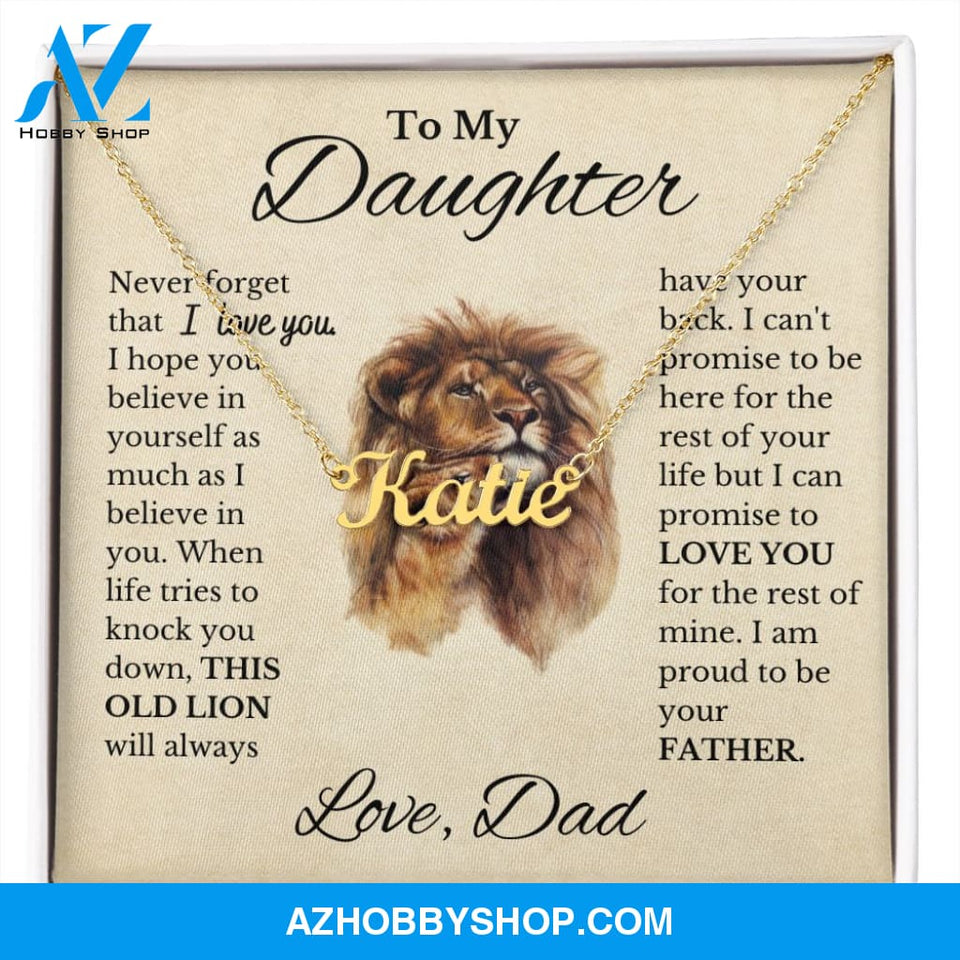 To My Daughter Name Necklace