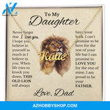 To My Daughter Name Necklace