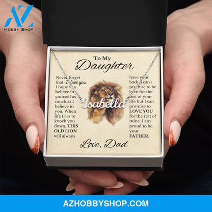 To My Daughter Name Necklace