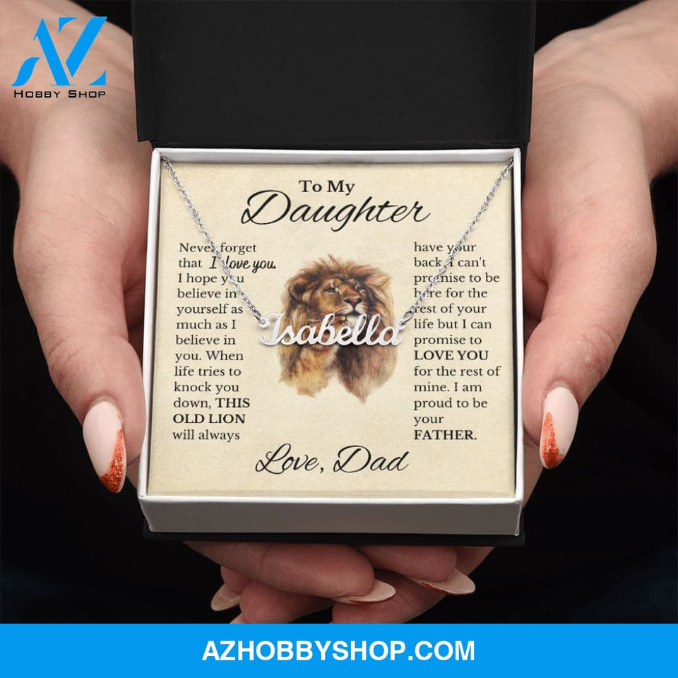 To My Daughter Name Necklace