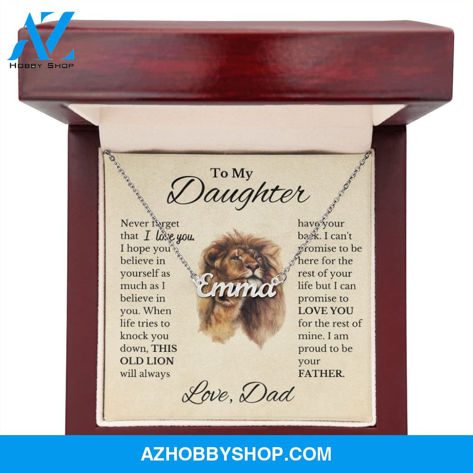 To My Daughter Name Necklace