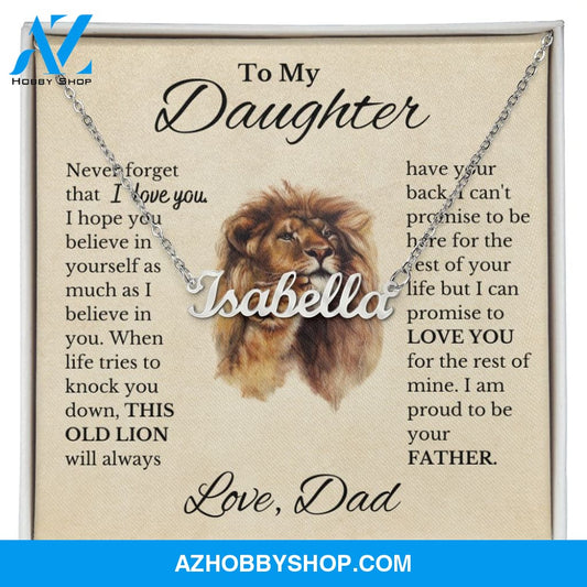 To My Daughter Name Necklace