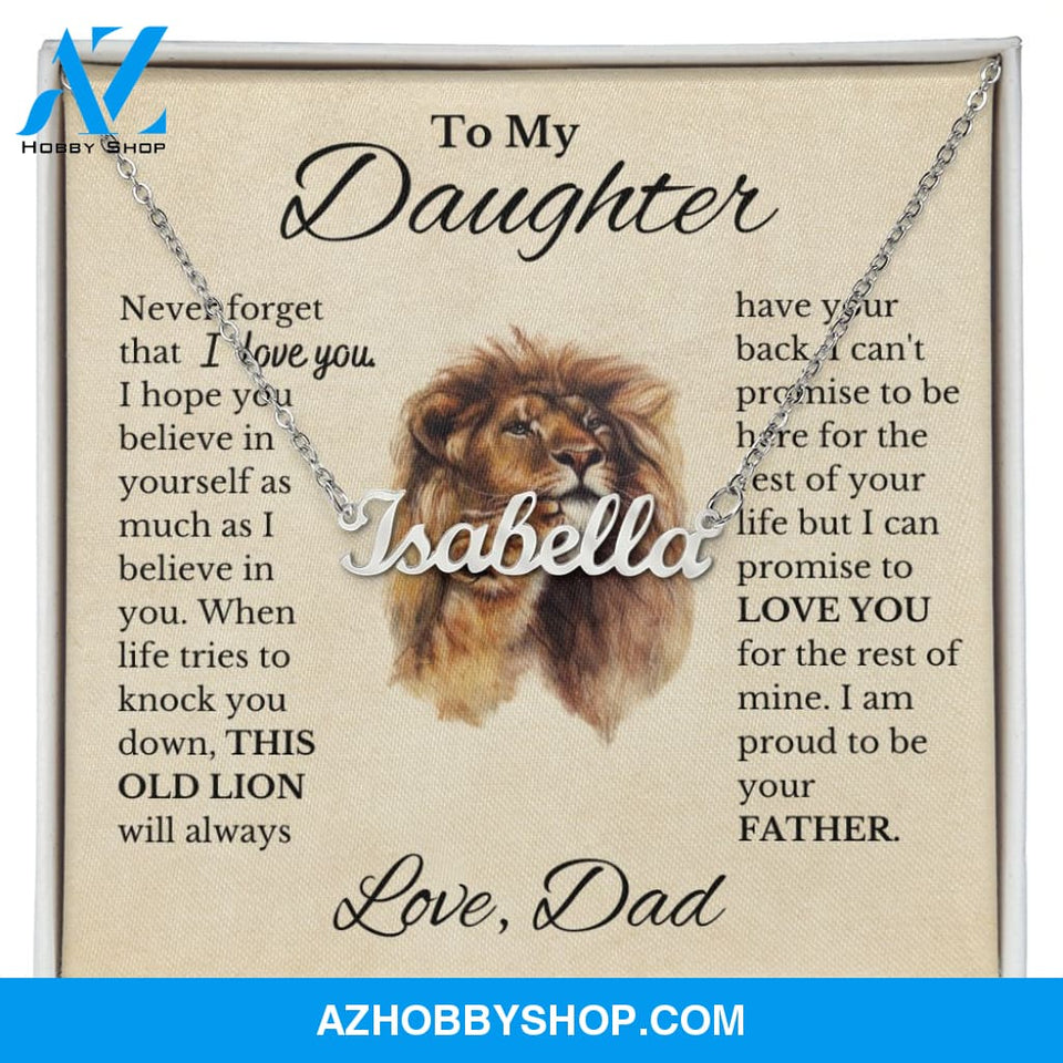 To My Daughter Name Necklace
