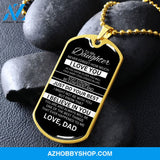 To My Daughter | Never Forget How Much I Love You | Dog Tag Necklace Gift From Dad