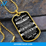 To My Daughter | Never Forget How Much I Love You | Dog Tag Necklace Gift From Dad