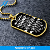 To My Daughter | Never Forget How Much I Love You | Dog Tag Necklace Gift From Dad