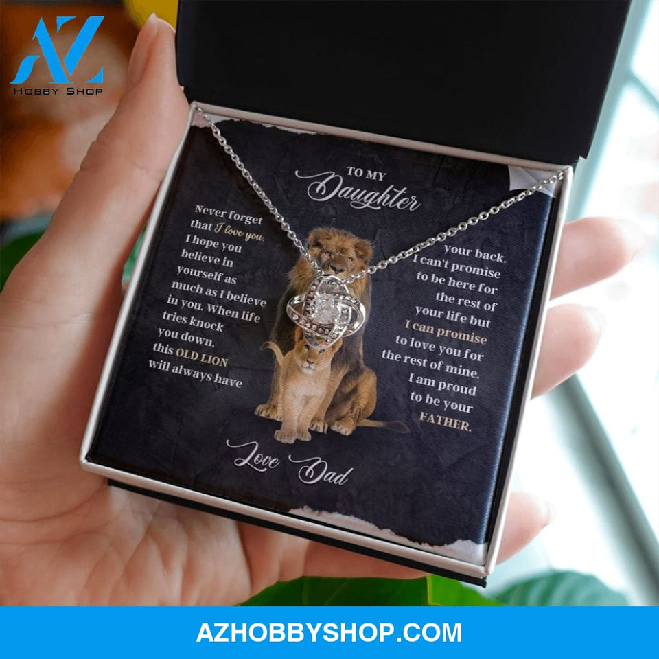 To My Daughter - Never Forget - Love Knot Necklace