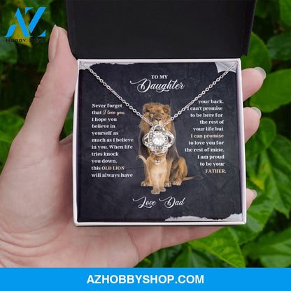 To My Daughter - Never Forget - Love Knot Necklace