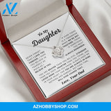 To My Daughter - Never Forget - Love Knot Necklace