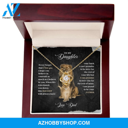 To My Daughter - Never Forget - Love Knot Necklace