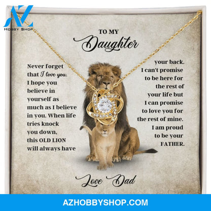 To My Daughter - Never Forget - Love Knot Necklace