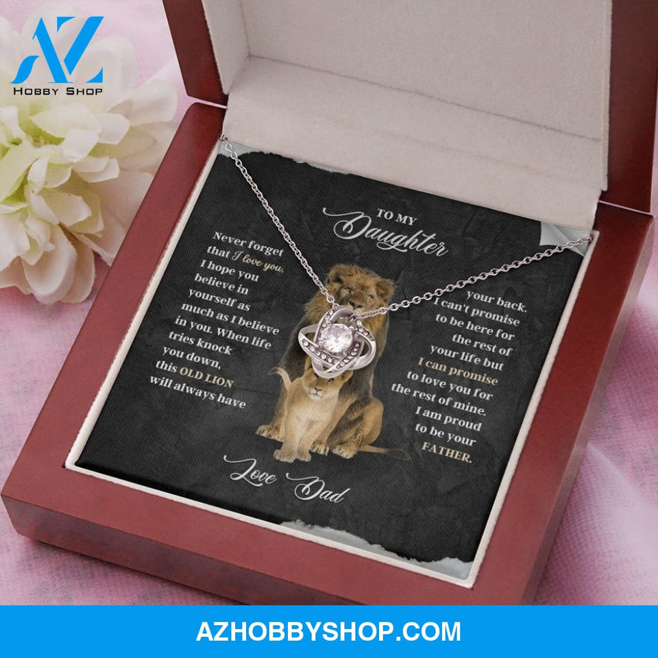 To My Daughter - Never Forget - Love Knot Necklace