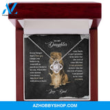 To My Daughter - Never Forget - Love Knot Necklace