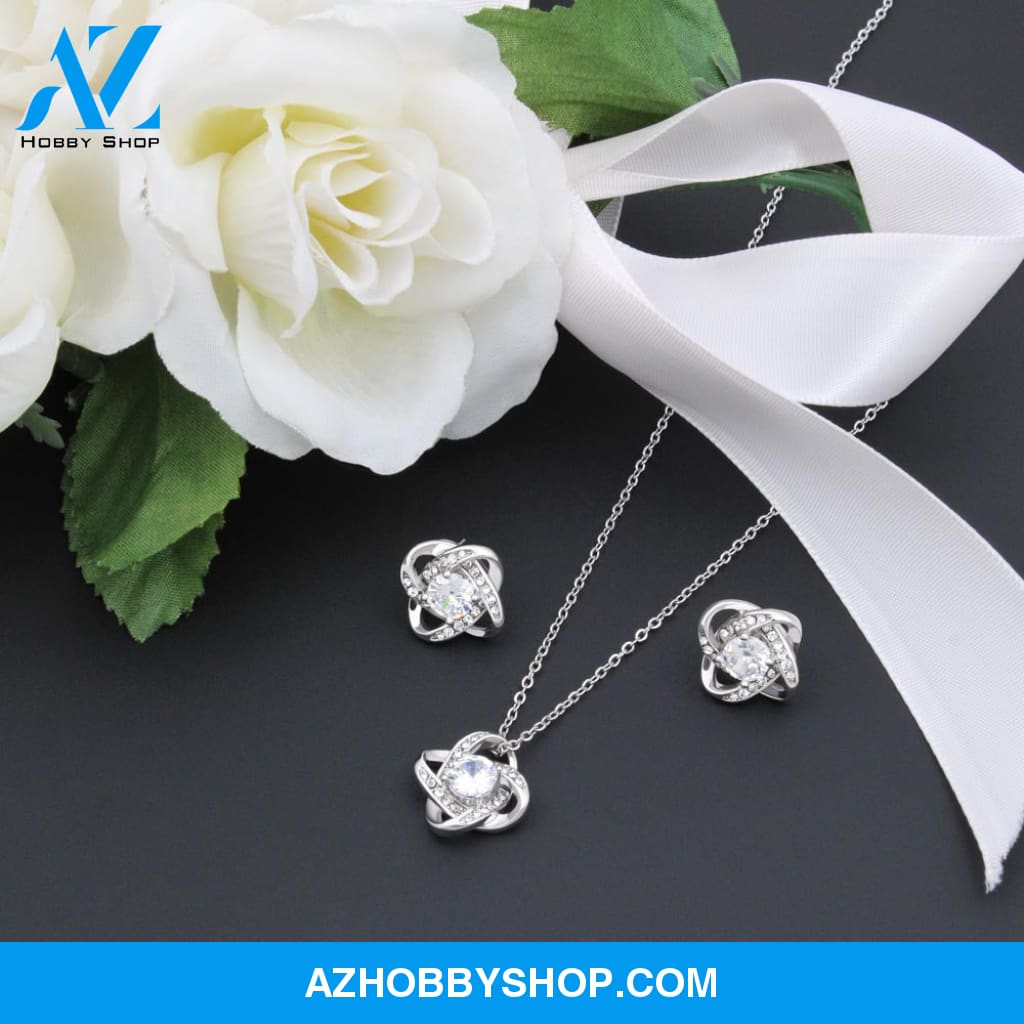 To My Daughter | Old Lion | Love Knot Earring & Necklace Set