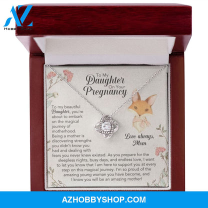 To My Daughter On Your Pregnancy Silver Necklace