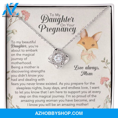 To My Daughter On Your Pregnancy Silver Necklace