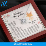 To My Daughter On Your Pregnancy Silver Necklace