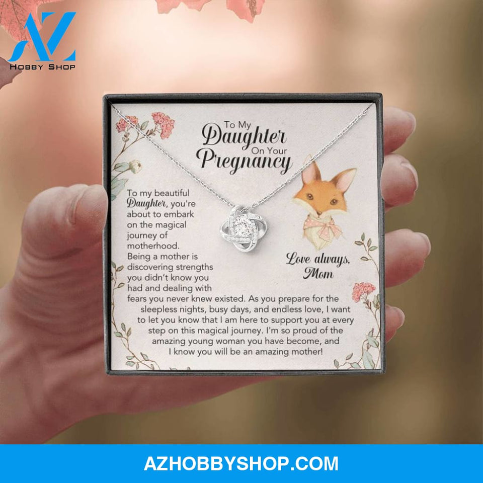 To My Daughter On Your Pregnancy Silver Necklace