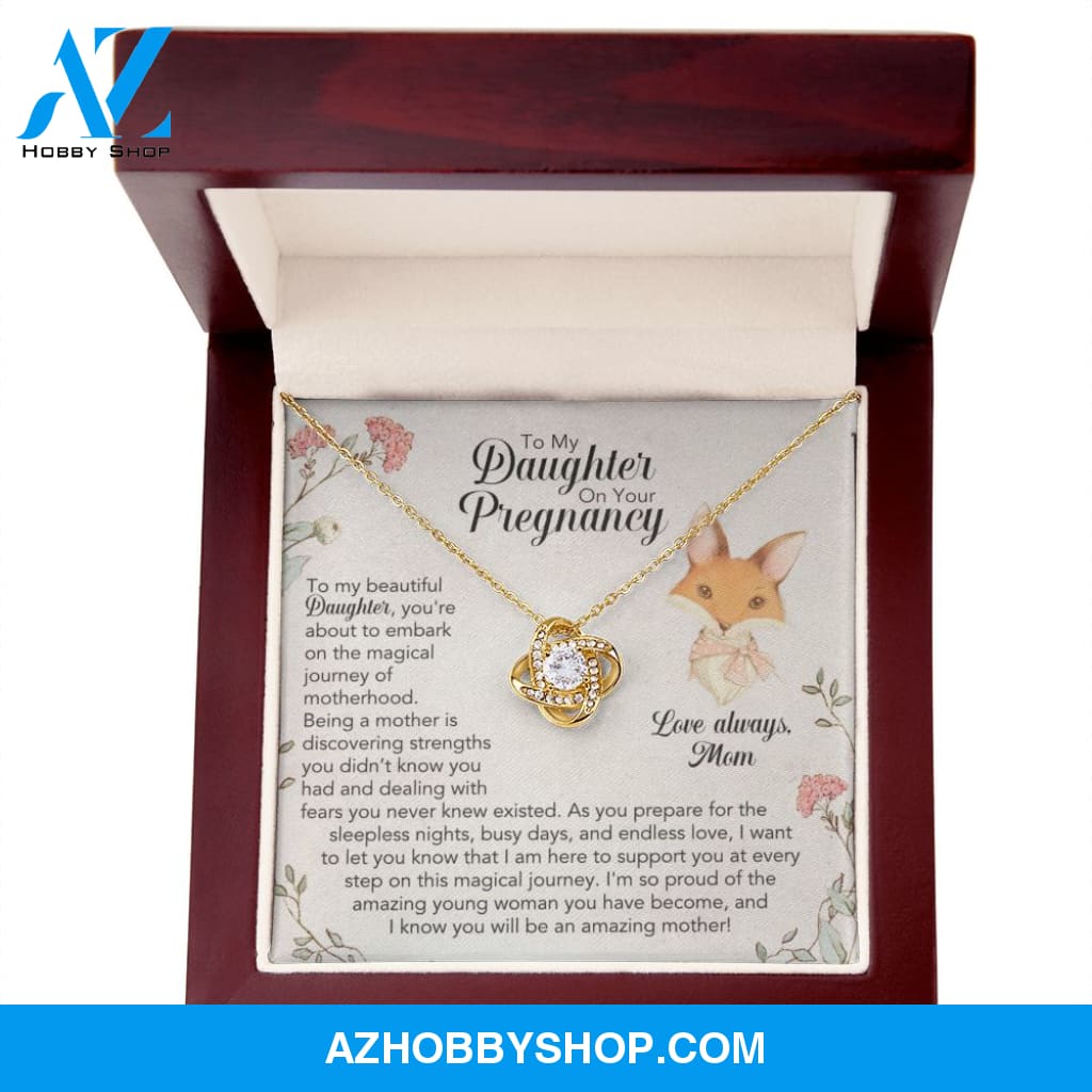 To My Daughter On Your Pregnancy Silver Necklace
