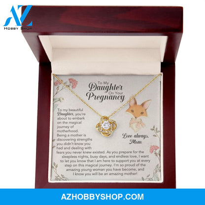 To My Daughter On Your Pregnancy Silver Necklace