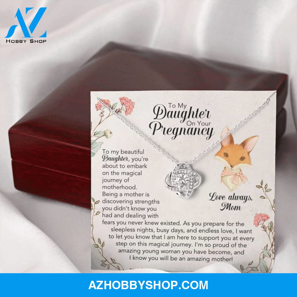To My Daughter On Your Pregnancy Silver Necklace