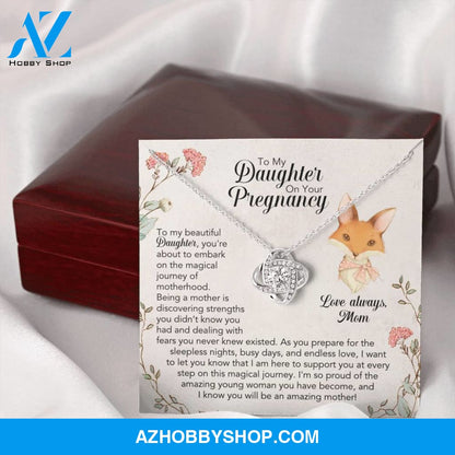 To My Daughter On Your Pregnancy Silver Necklace
