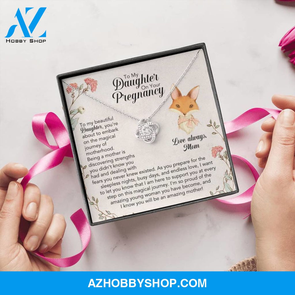 To My Daughter On Your Pregnancy Silver Necklace