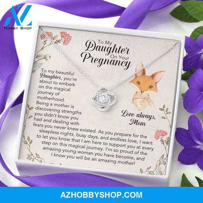 To My Daughter On Your Pregnancy Silver Necklace