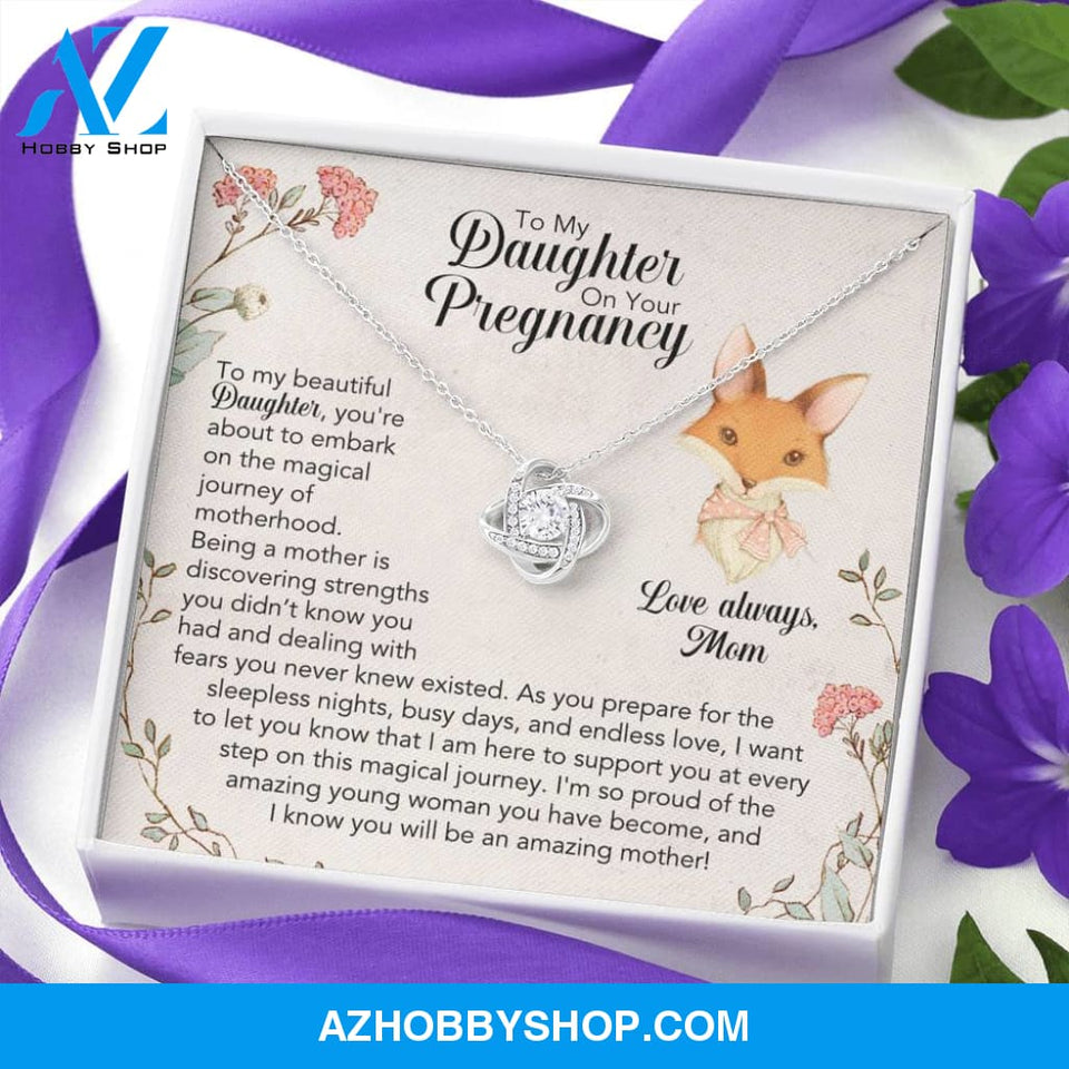 To My Daughter On Your Pregnancy Silver Necklace