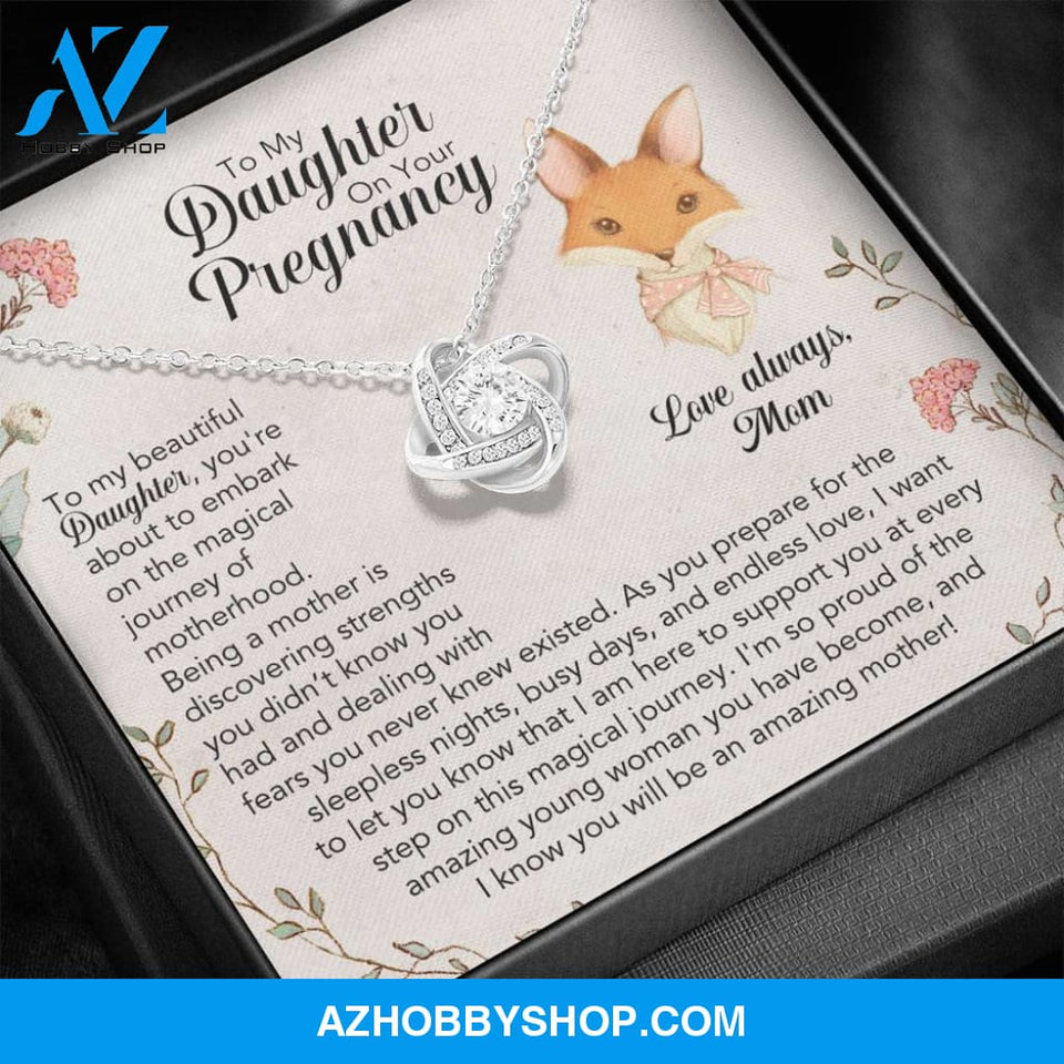 To My Daughter On Your Pregnancy Silver Necklace