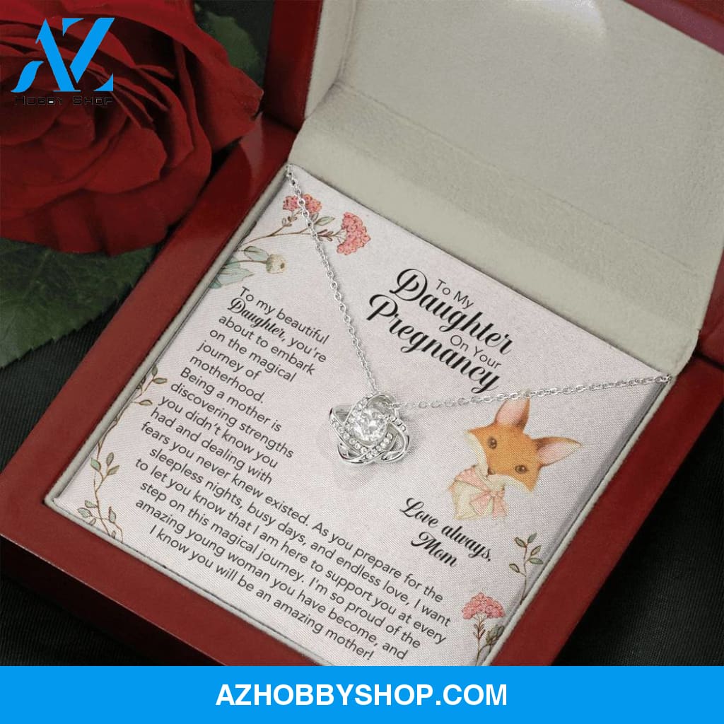 To My Daughter On Your Pregnancy Silver Necklace