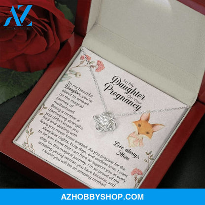 To My Daughter On Your Pregnancy Silver Necklace