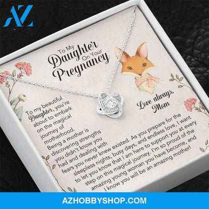 To My Daughter On Your Pregnancy Silver Necklace