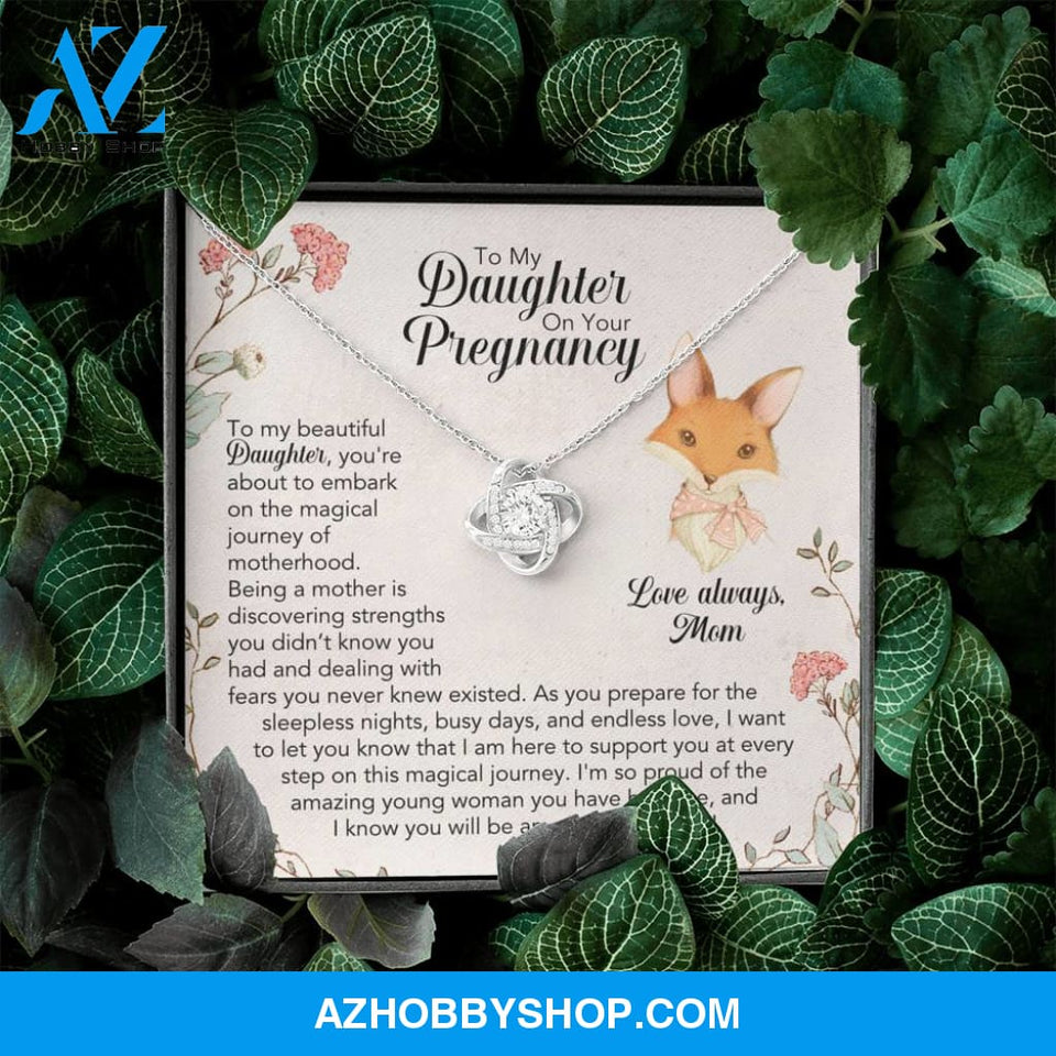 To My Daughter On Your Pregnancy Silver Necklace