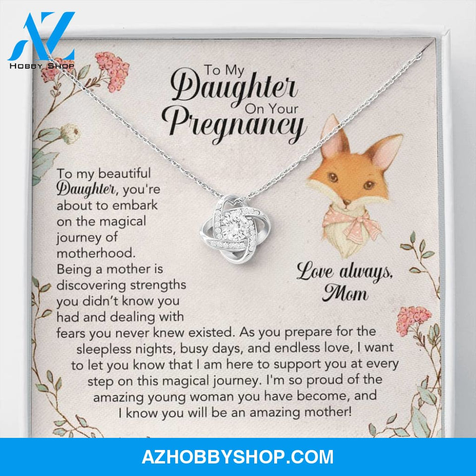 To My Daughter On Your Pregnancy Silver Necklace