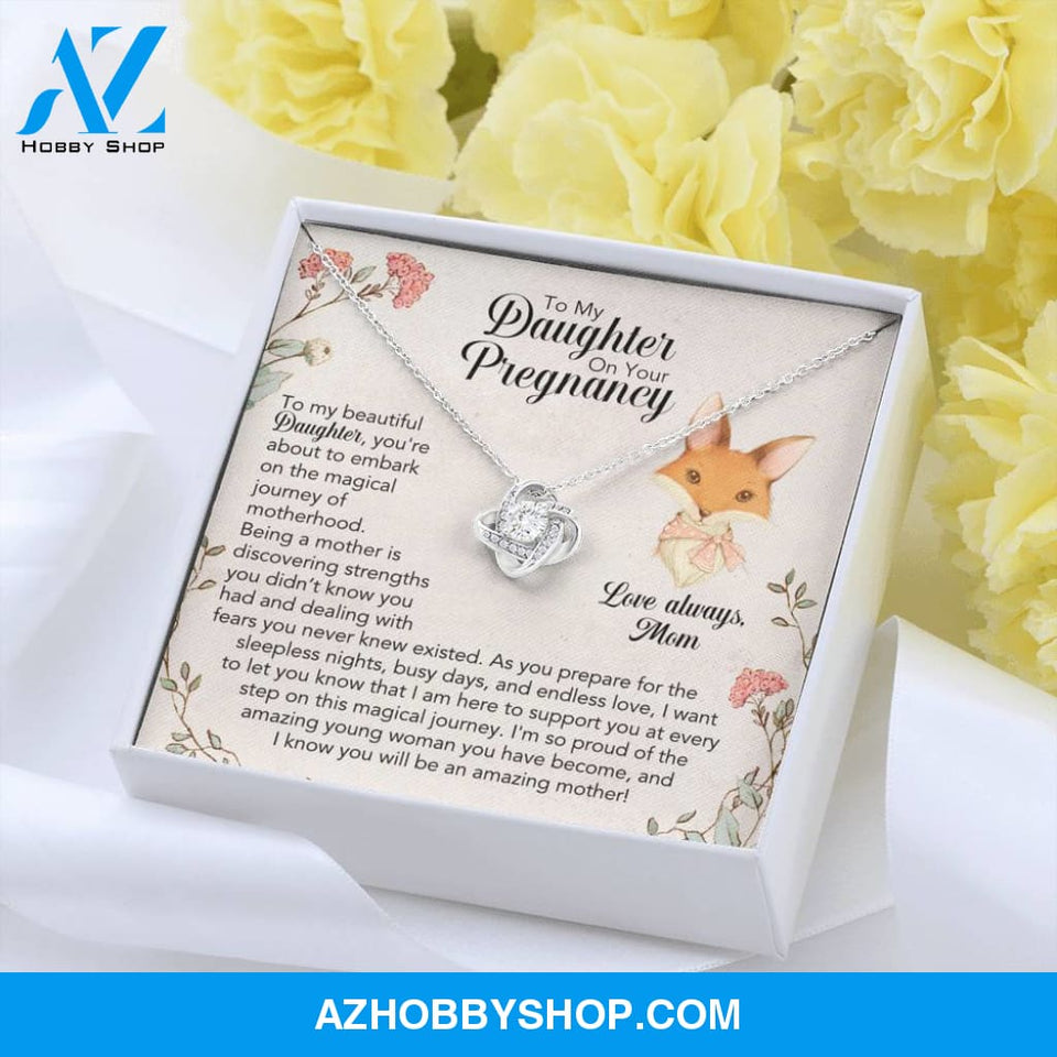 To My Daughter On Your Pregnancy Silver Necklace