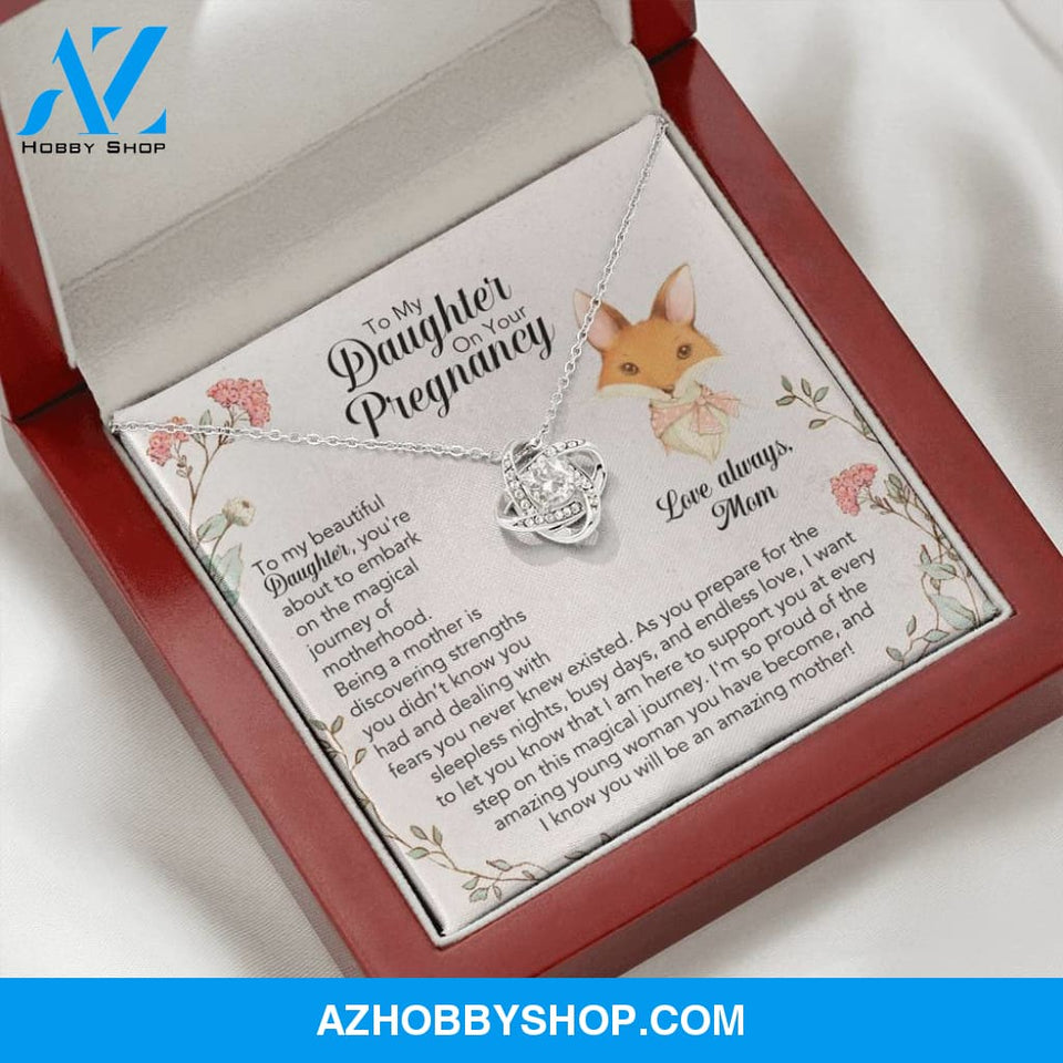 To My Daughter On Your Pregnancy Silver Necklace