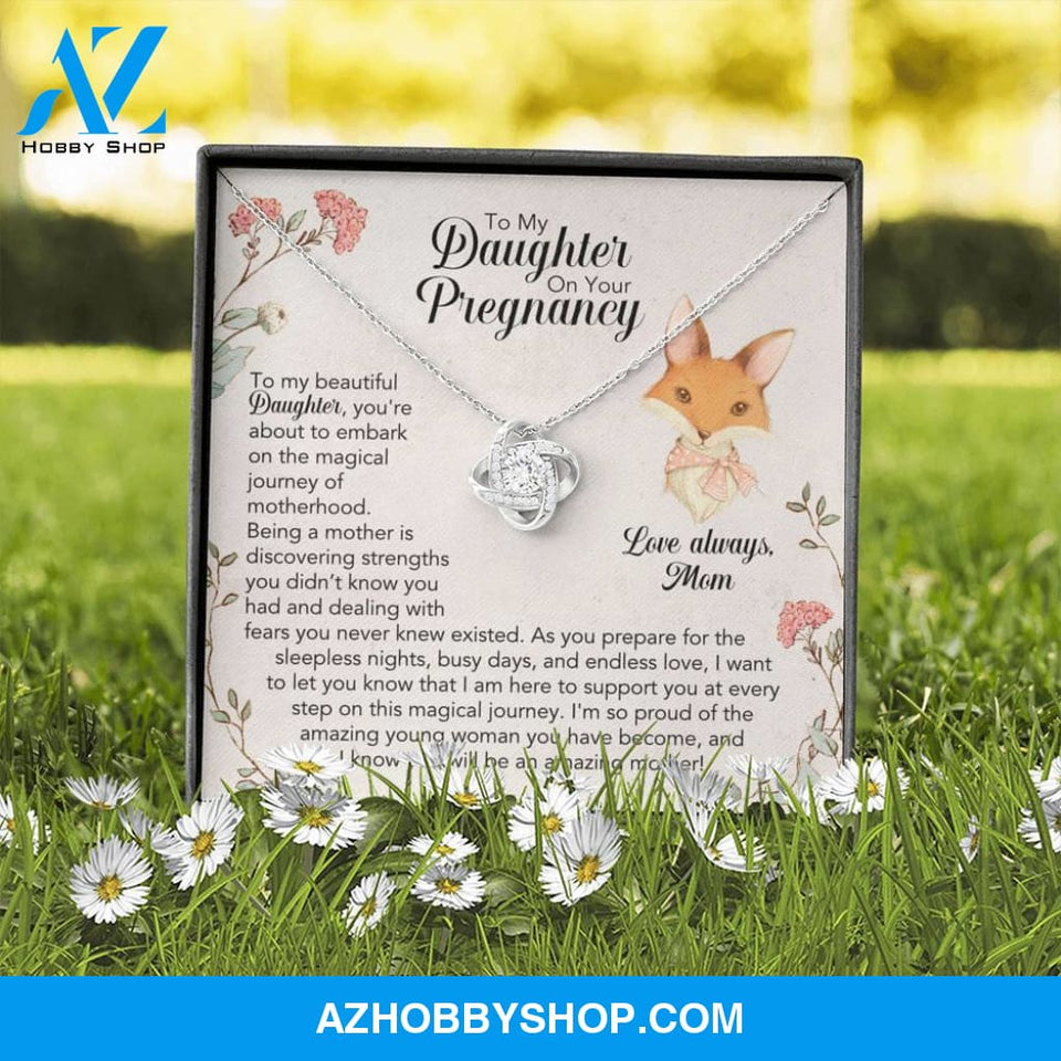 To My Daughter On Your Pregnancy Silver Necklace