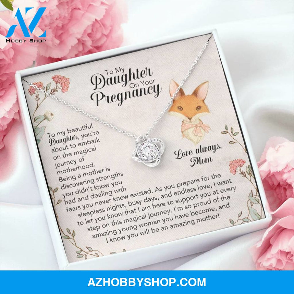 To My Daughter On Your Pregnancy Silver Necklace