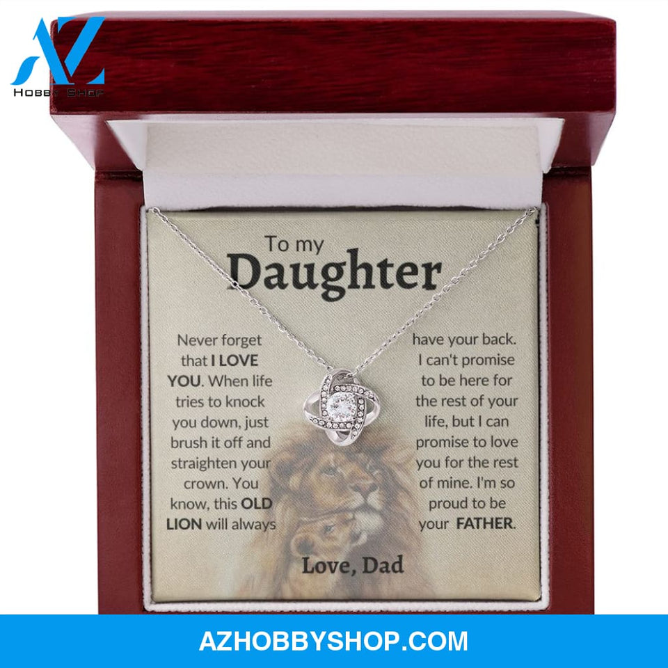 To My Daughter | Proud Of You | Love Knot Necklace | Gift For Daughter From Dad