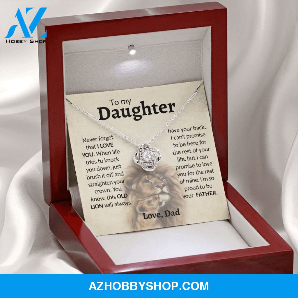 To My Daughter | Proud Of You | Love Knot Necklace | Gift For Daughter From Dad