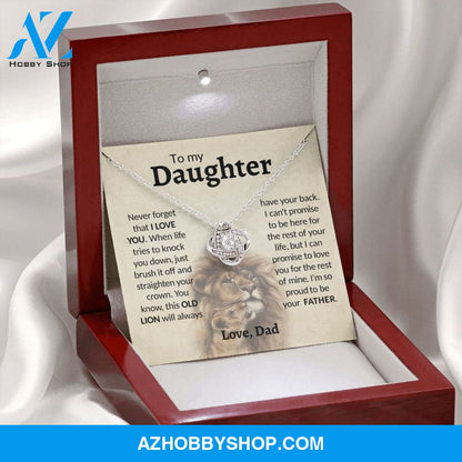 To My Daughter | Proud Of You | Love Knot Necklace | Gift For Daughter From Dad