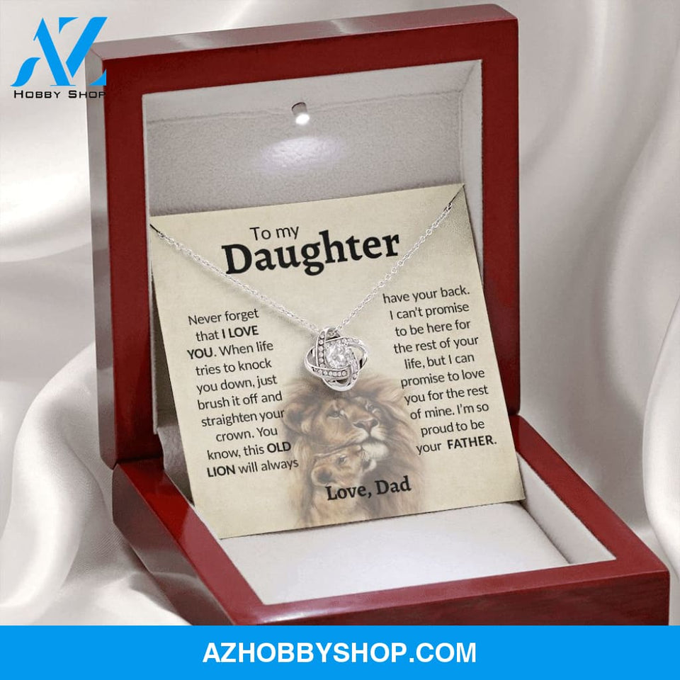 To My Daughter | Proud Of You | Love Knot Necklace | Gift For Daughter From Dad