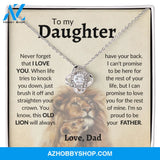 To My Daughter | Proud Of You | Love Knot Necklace | Gift For Daughter From Dad