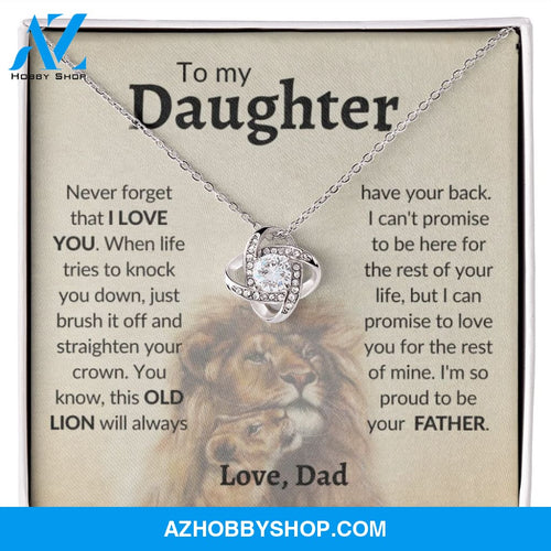 To My Daughter | Proud Of You | Love Knot Necklace | Gift For Daughter From Dad